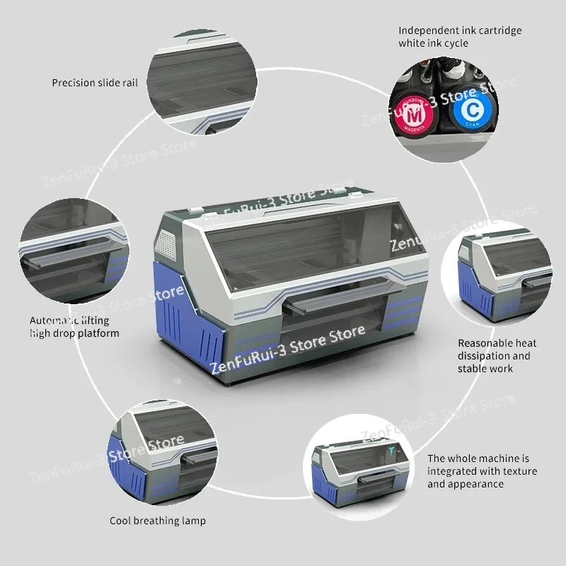 Impressora UV de mesa tamanho  - Uv Flatbed Printer avaliação e preço