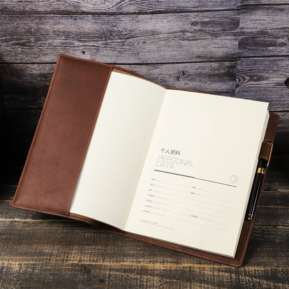 Capa retrô de couro genuíno pa - Commercial Printing Books avaliação e preço